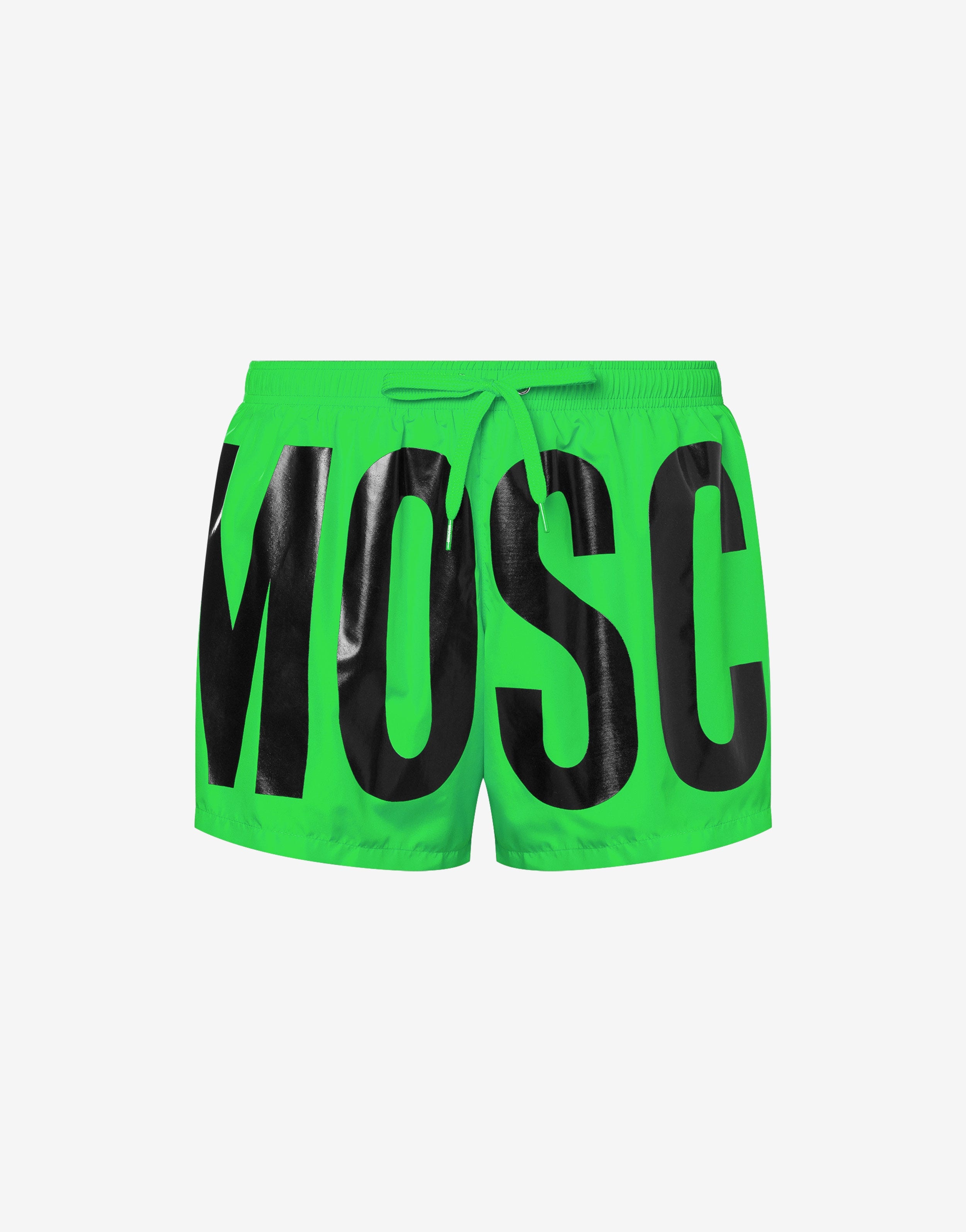 SHINY MAXI LOGO SWIM TRUNKS - 1