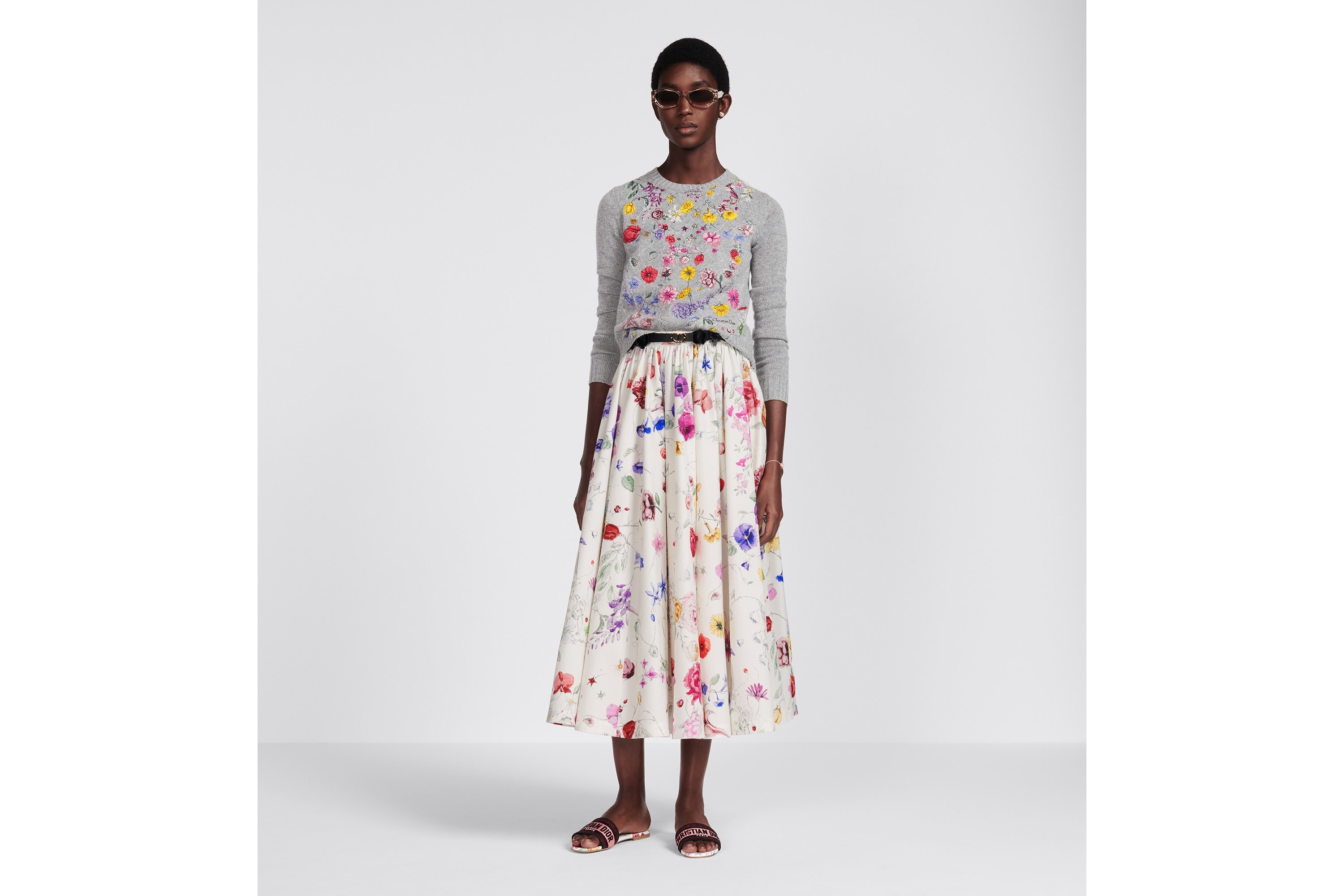 Flared Mid-Length Skirt - 4