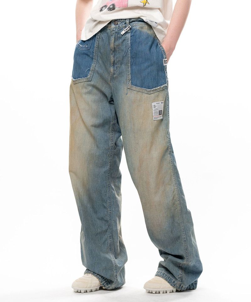 Cut-Out Pocket Denim Pants 11