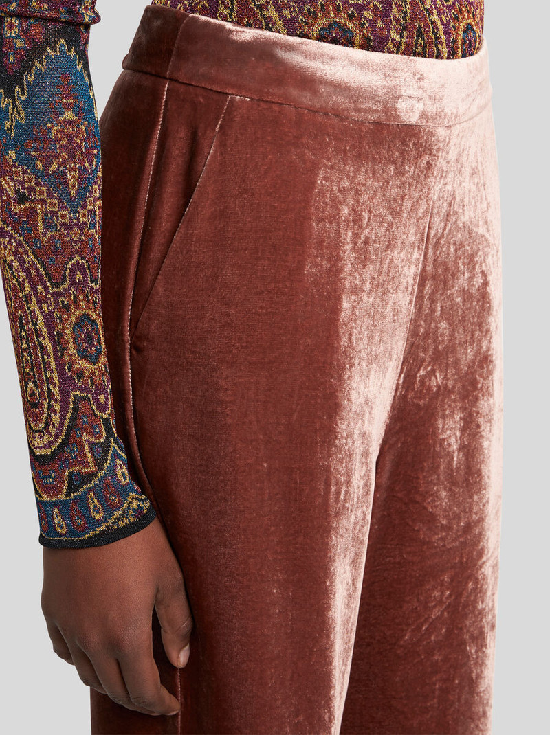 Etro VELVET PALAZZO TROUSERS outlook