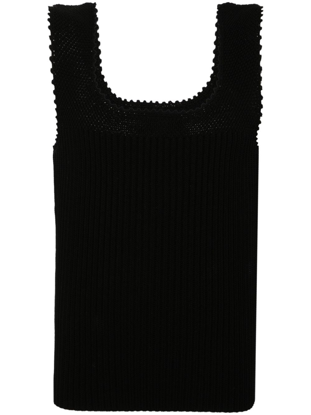 crochet-knit cotton vest - 1