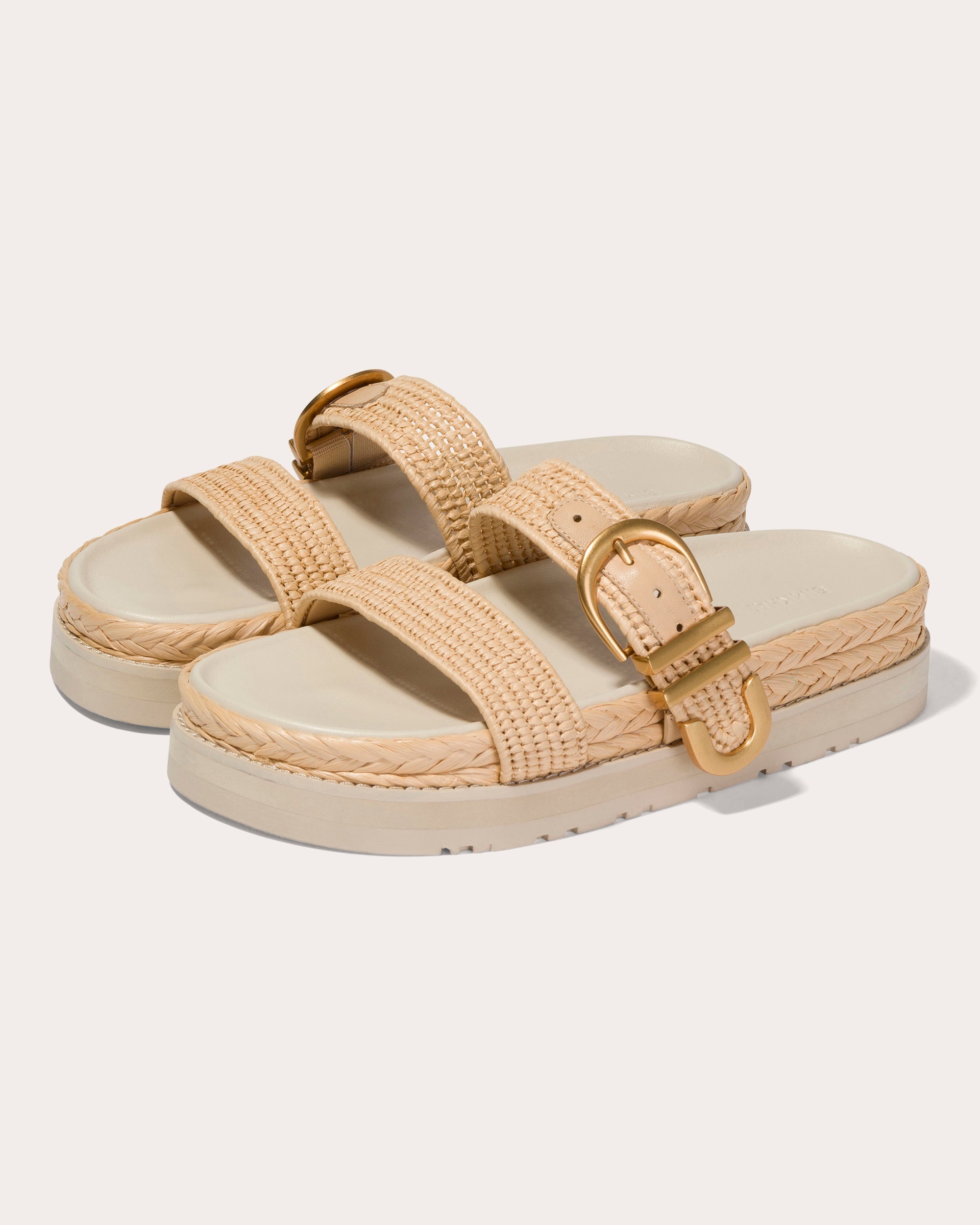 Aida Raffia Buckle Platform Sandal - 3