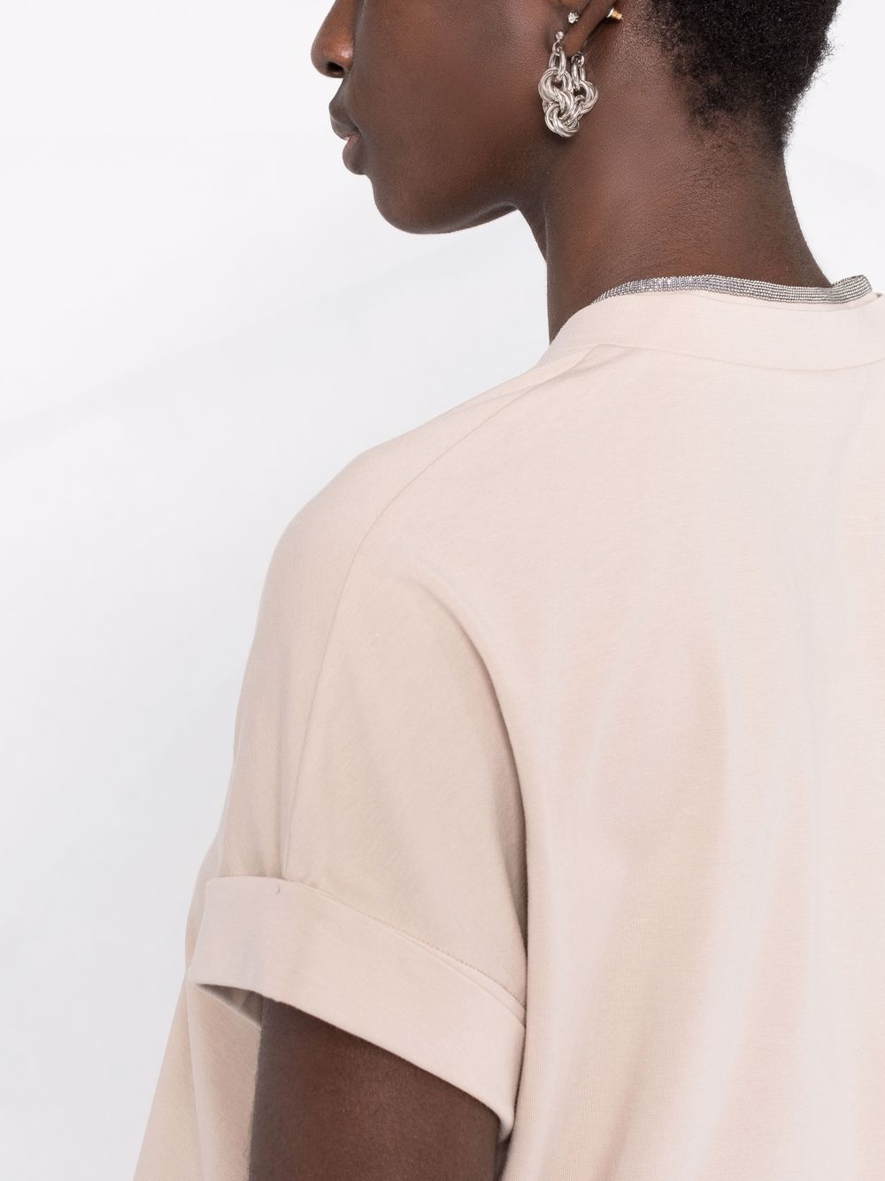 V-neck stretch-cotton T-shirt - 3