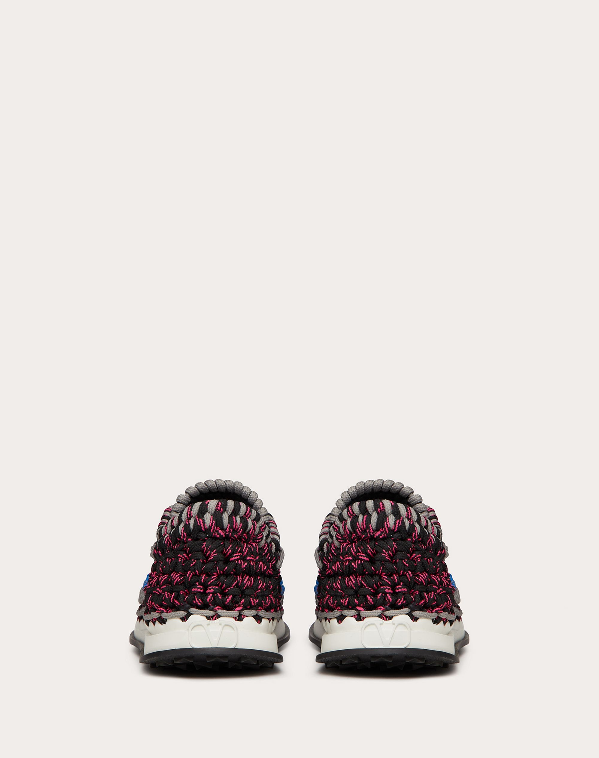 VALENTINO GARAVANI CROCHET SNEAKER IN FABRIC - 3