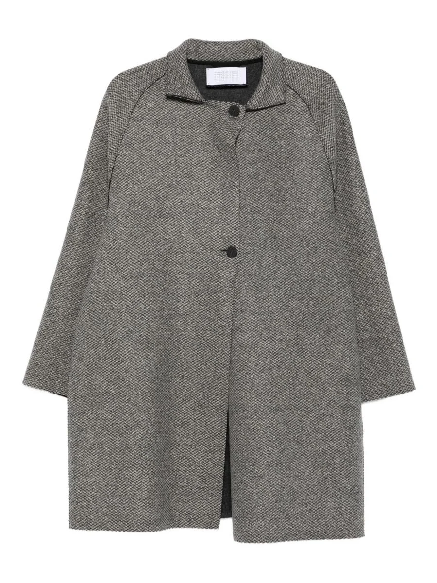 Harris Wharf London Grey Textured Weave Coat - 1