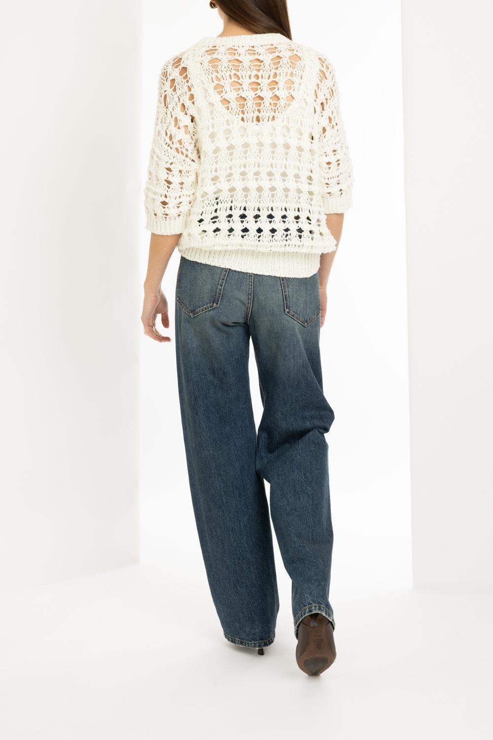 Open Work Knit Top - 4