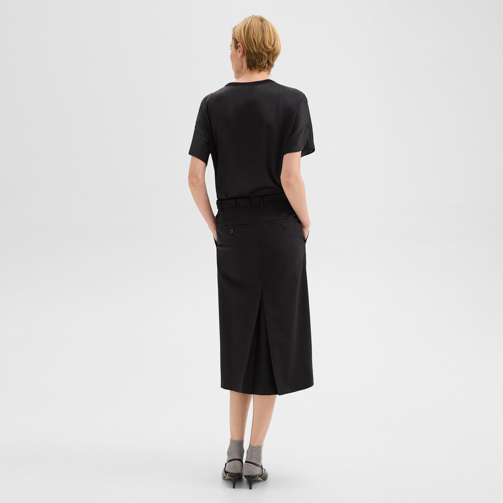 Trouser Skirt in Wool Gabardine - 4