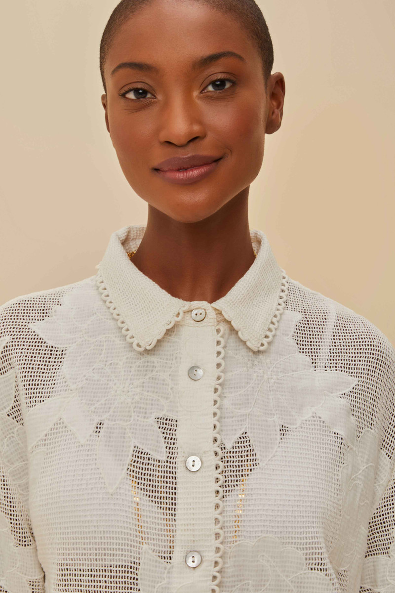 White Flower Shirt 3