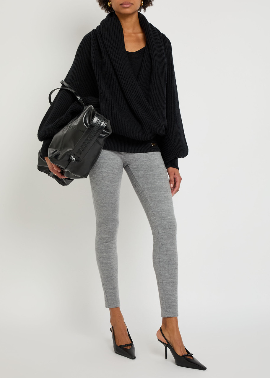 Balmain Melange Skinny-leg Wool-blend Trousers - 4