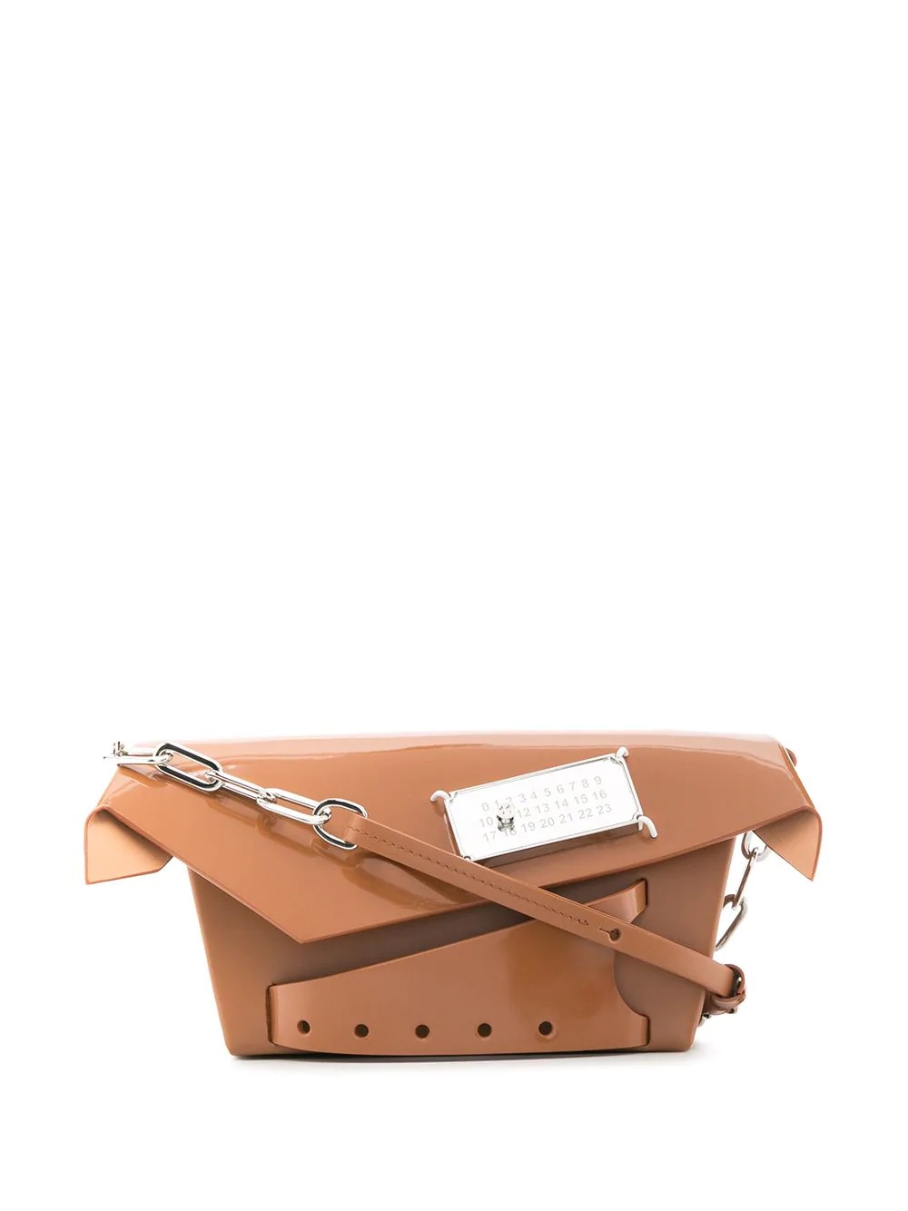 asymmetric leather cross body bag - 1