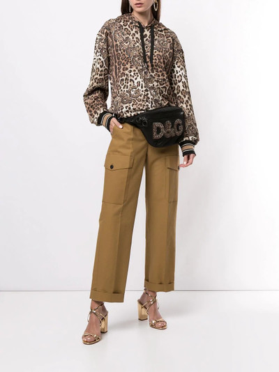 Dolce & Gabbana leopard print hoodie outlook