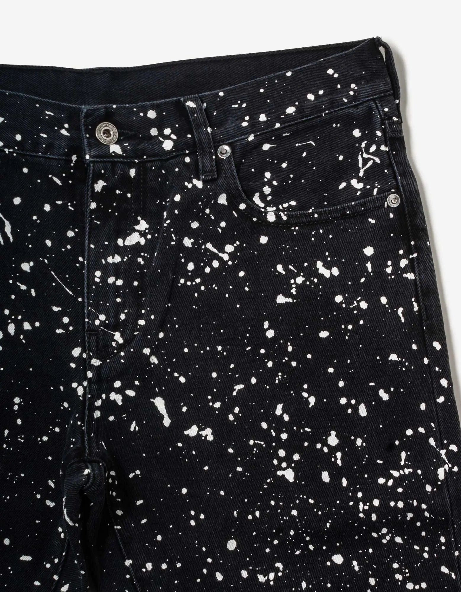 Off-White Black Diag Outline Paint Skinny Jeans - 7