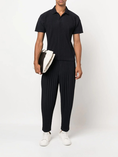 ISSEY MIYAKE cropped fully-pleated trousers outlook