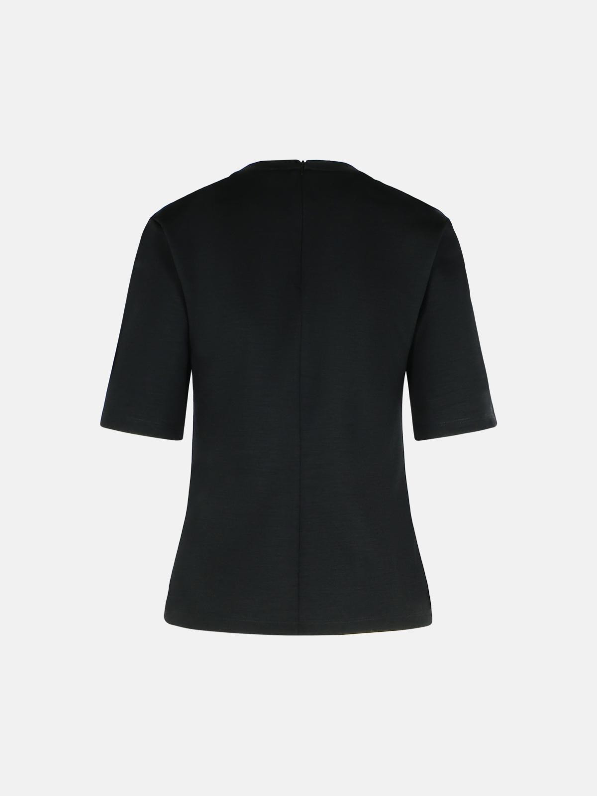 'PETER' BLACK WOOL T-SHIRT - 3