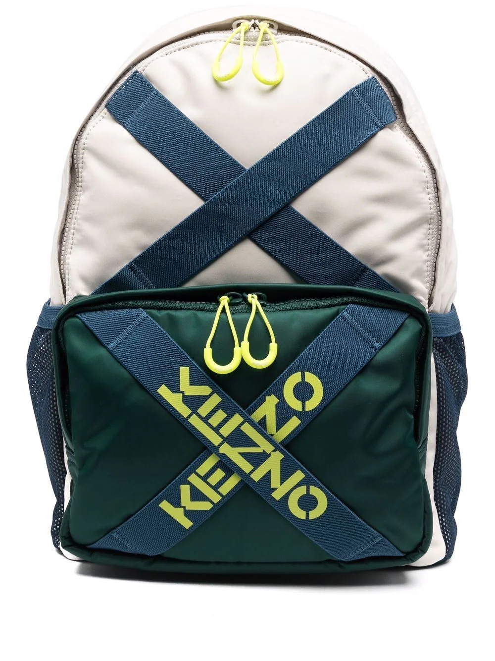 colour-block panelled backpack - 1