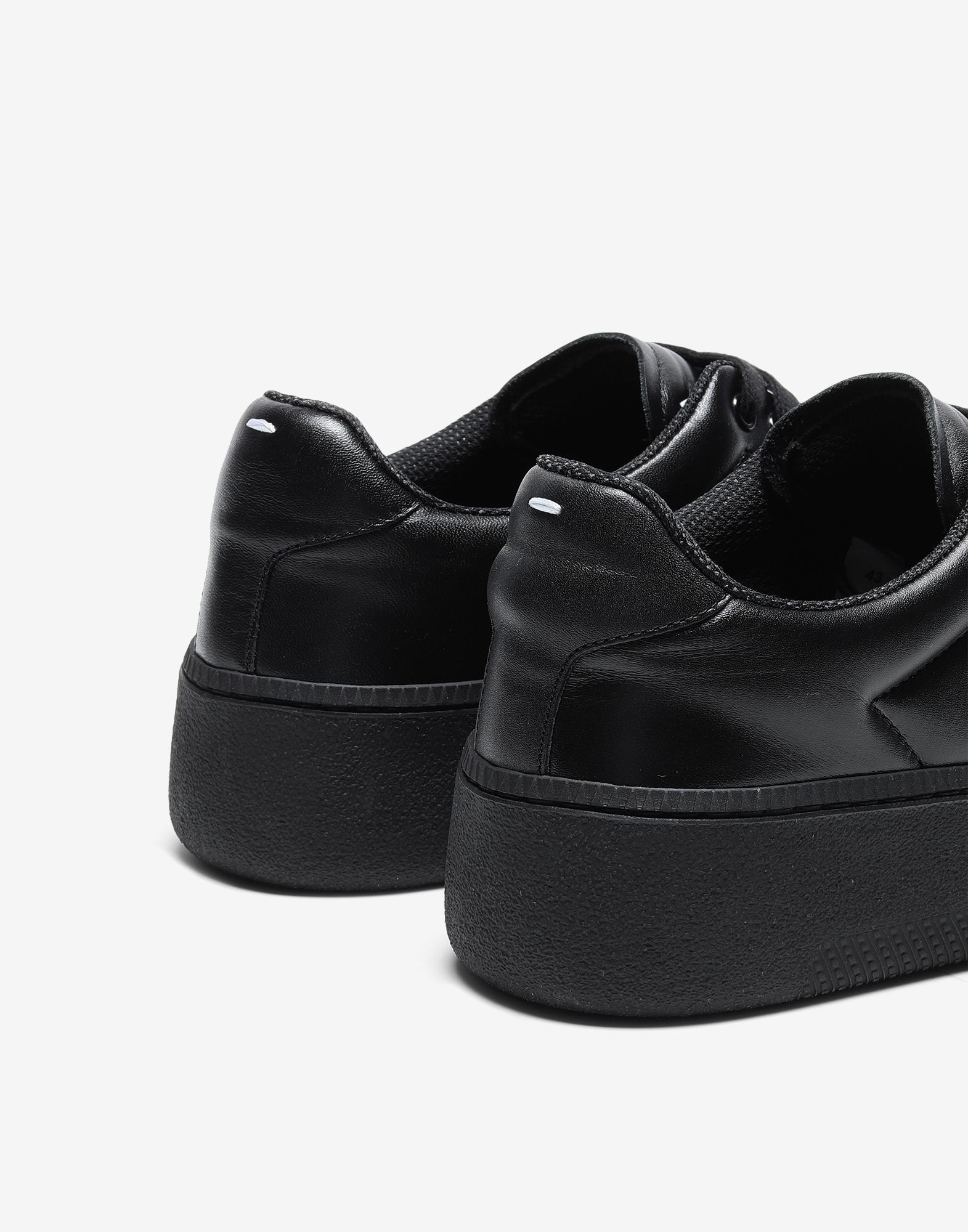 Wedge leather sneakers - 4