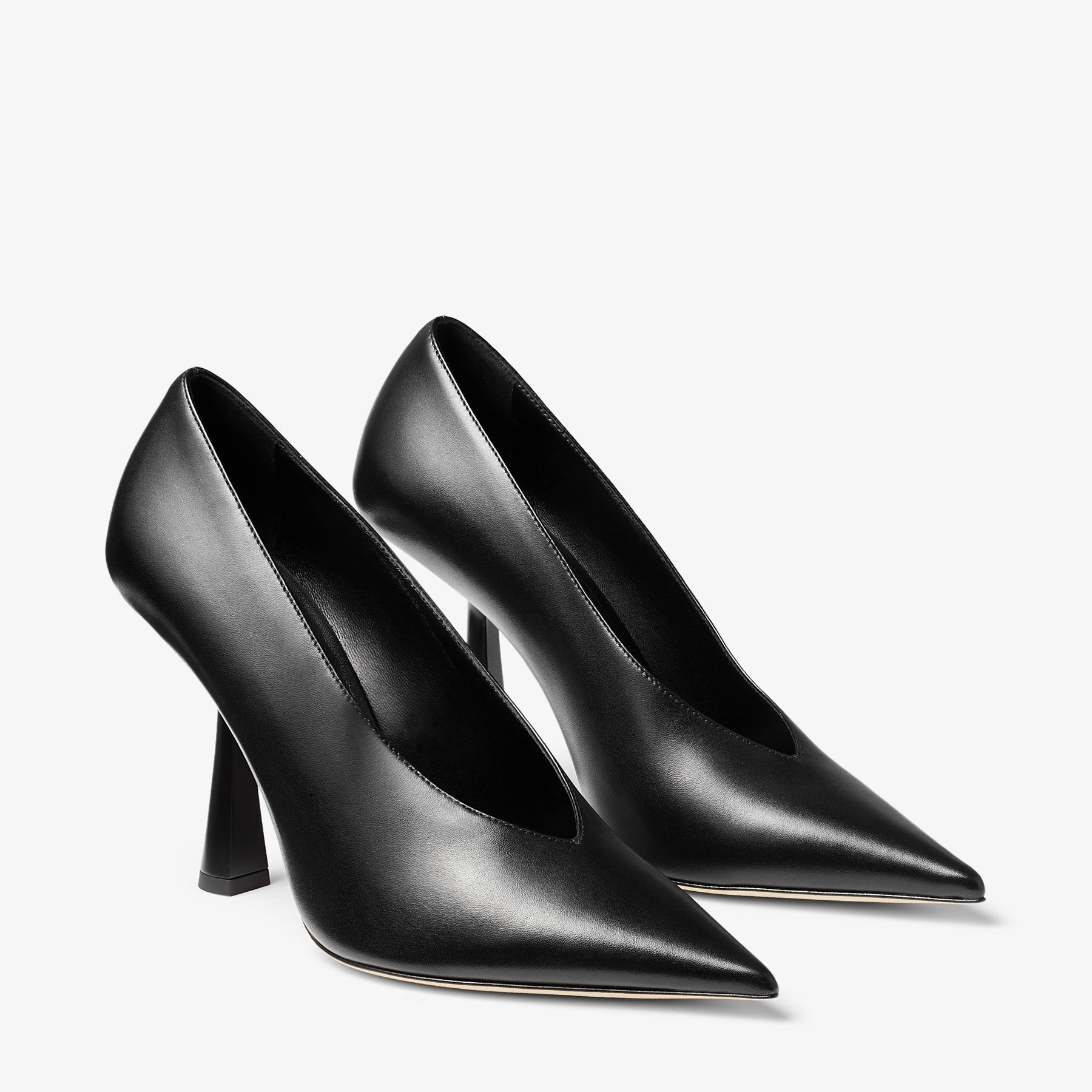 Maryanne 100
Black Calf Leather Pointed-Toe Pumps - 2