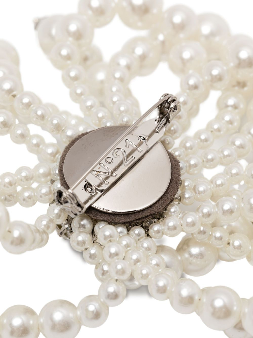 pearl crystal brooch - 2
