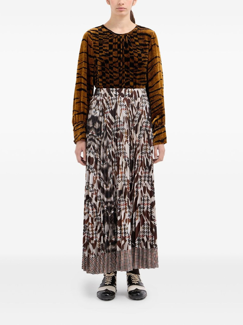 Pierre-Louis Mascia houndstooth-pattern maxi skirt outlook