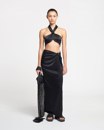 Nanushka Knotted Slip Satin Skirt outlook