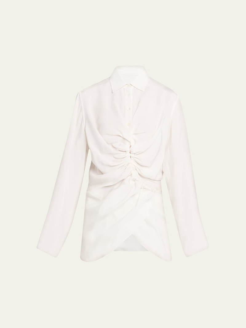 Long-Sleeve Drawstring Shirt 1