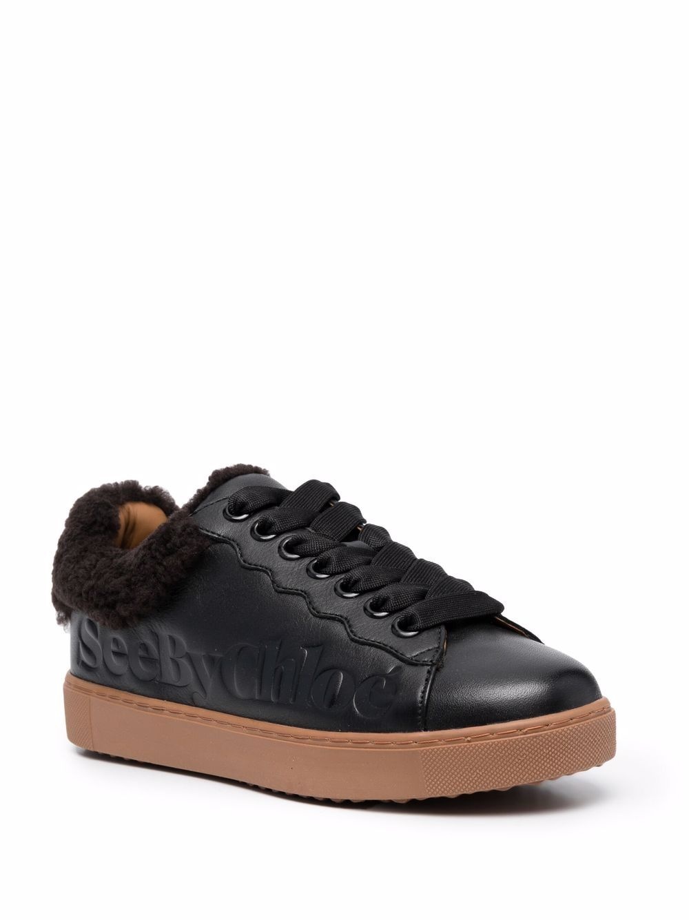 debossed-logo low-top sneakers - 2