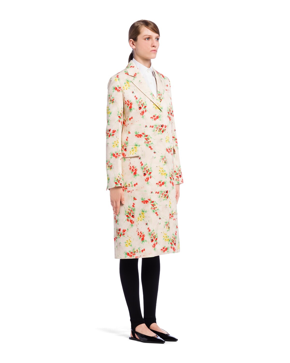 Single-breasted printed radzimir overcoat - 3