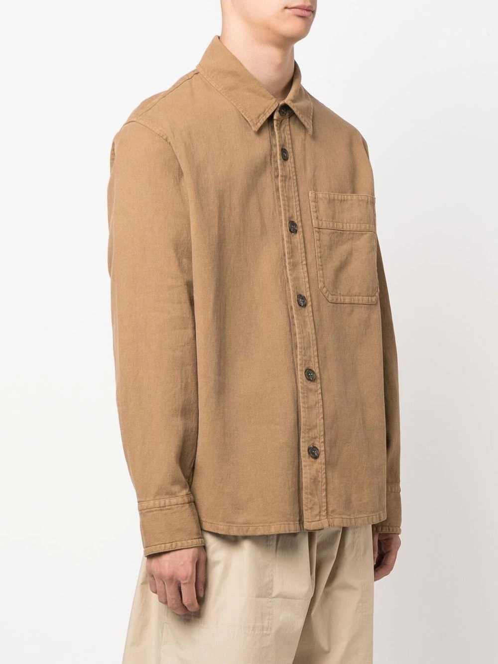 button-down shirt jacket - 3