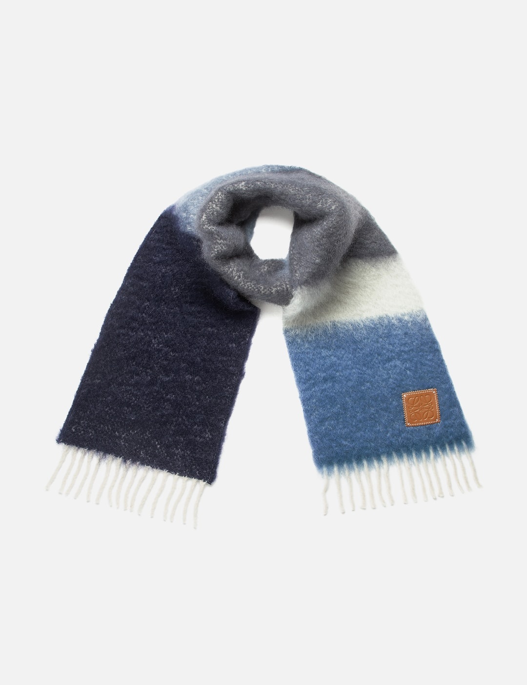 MOHAIR AND WOOL STRIPE SCARF - 1