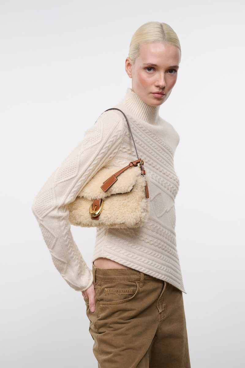 STAUD STAUD HARLOW BAG NATURAL SHEARLING outlook