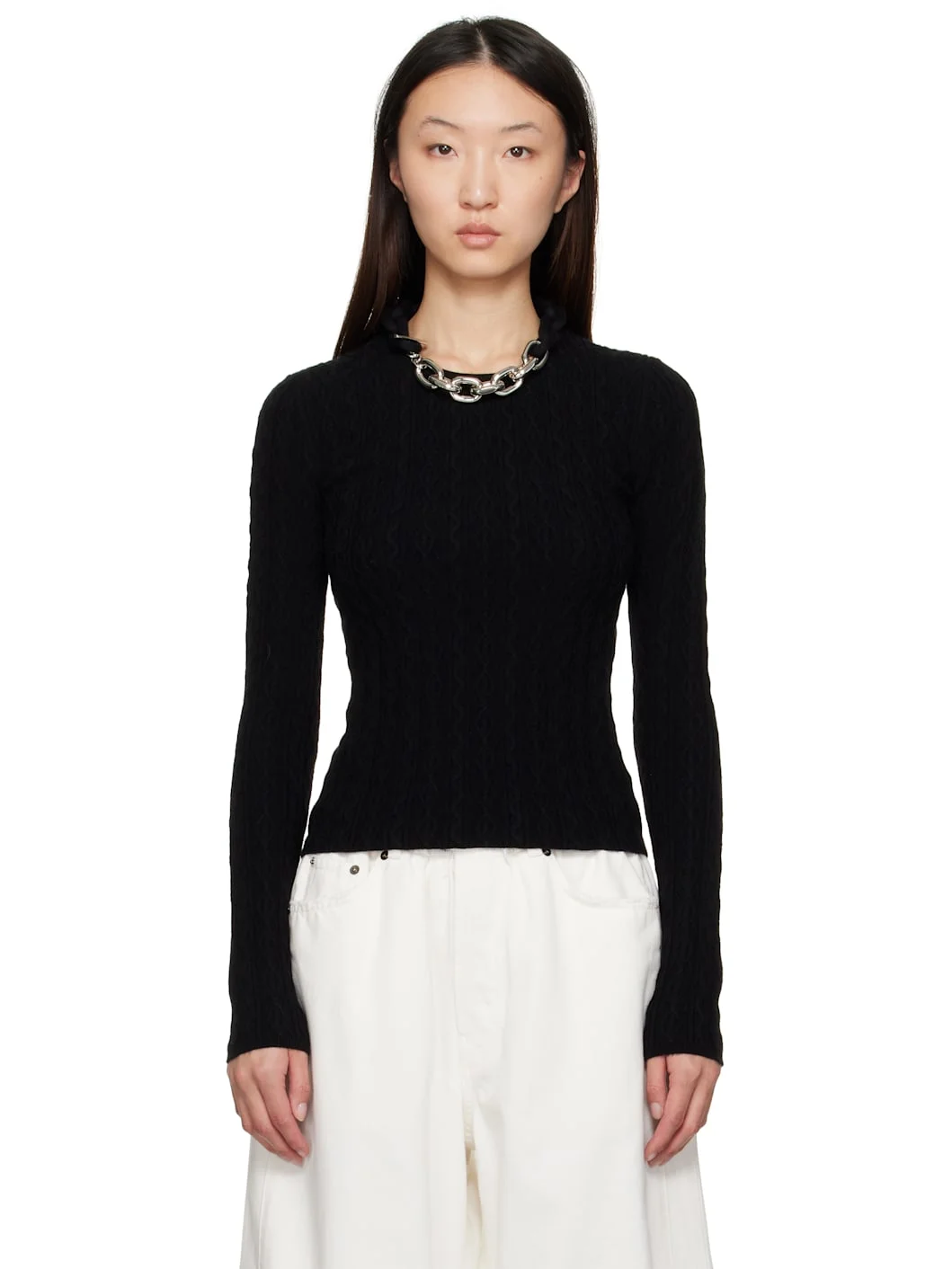 Black Wool Sweater - 1