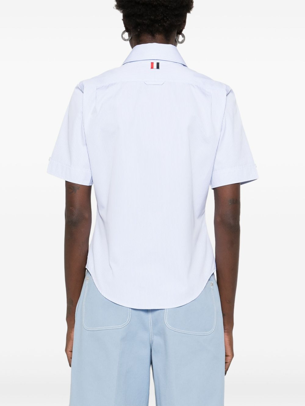 striped poplin shirt - 4