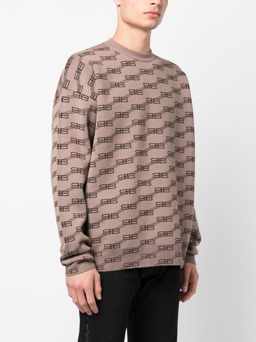 BALENCIAGA BB monogram-intarsia jumper | farfetch | REVERSIBLE