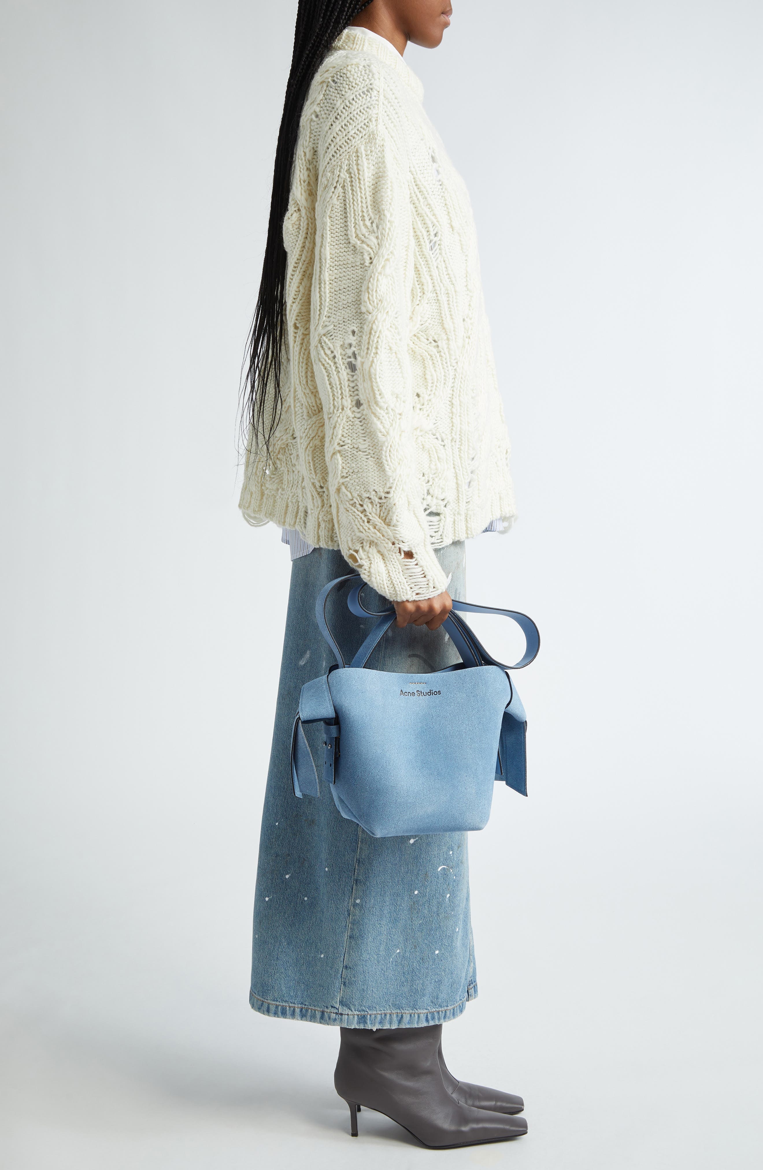 Mini Musubi Suede Crossbody Bucket Bag - 2