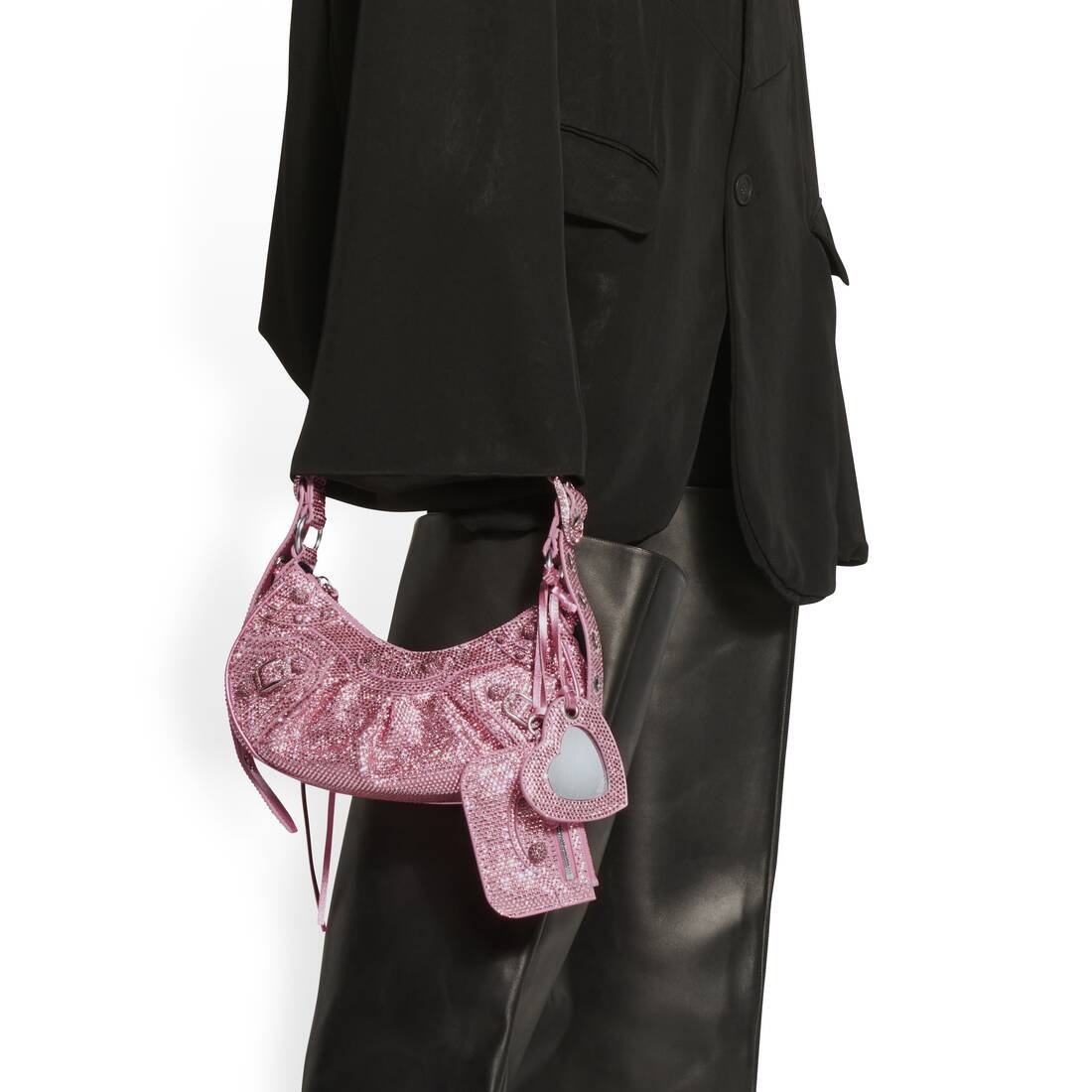 le cagole xs shoulder bag with rhinestones - 4