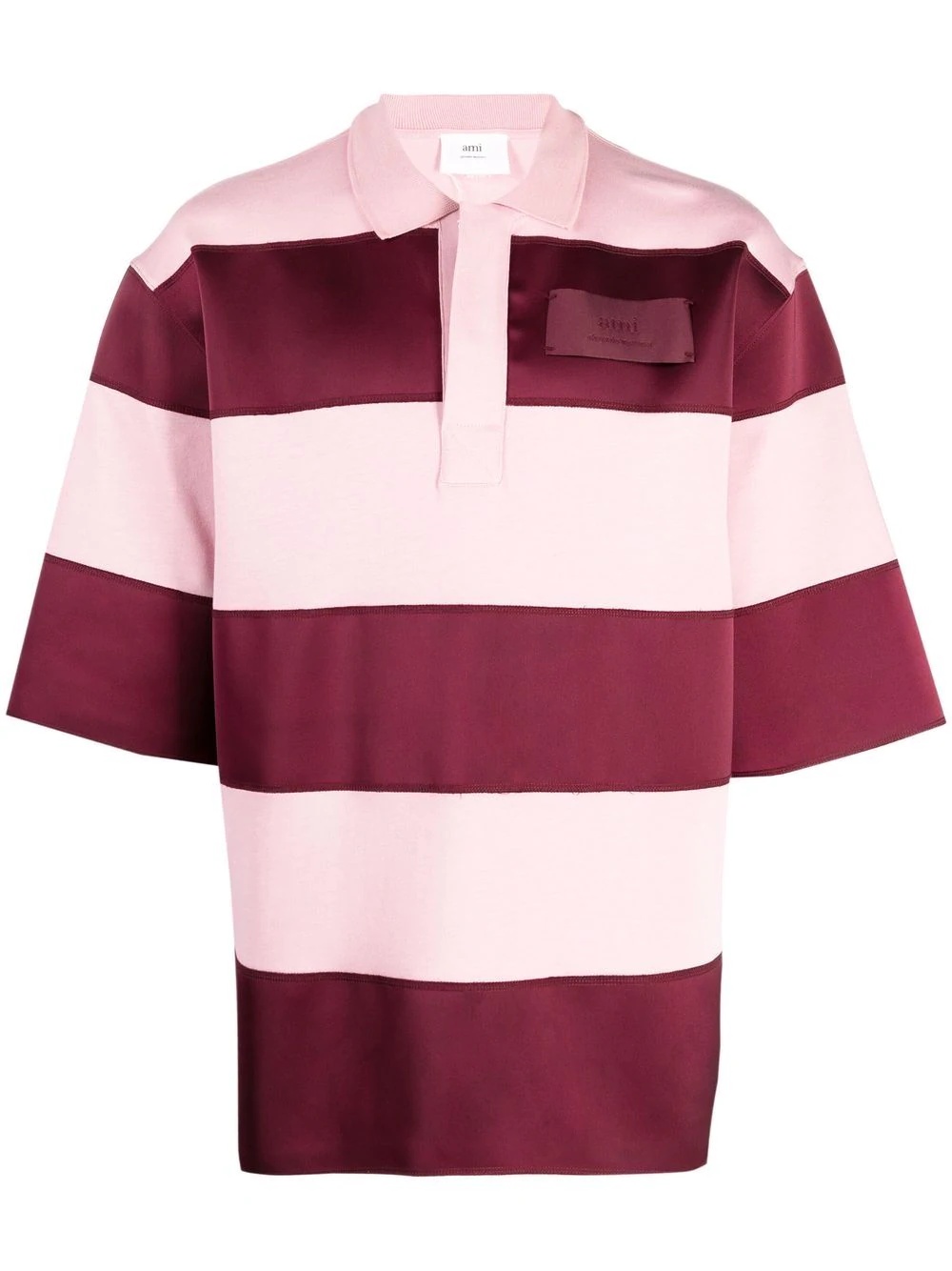 horizontal-stripe polo shirt - 1