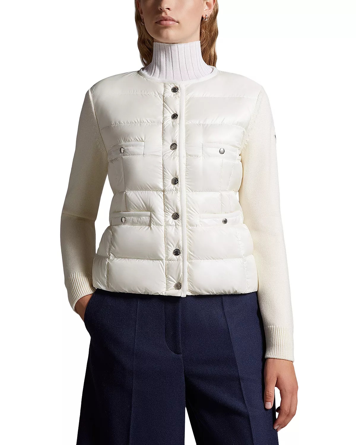 Quilted Front Cardigan - 7