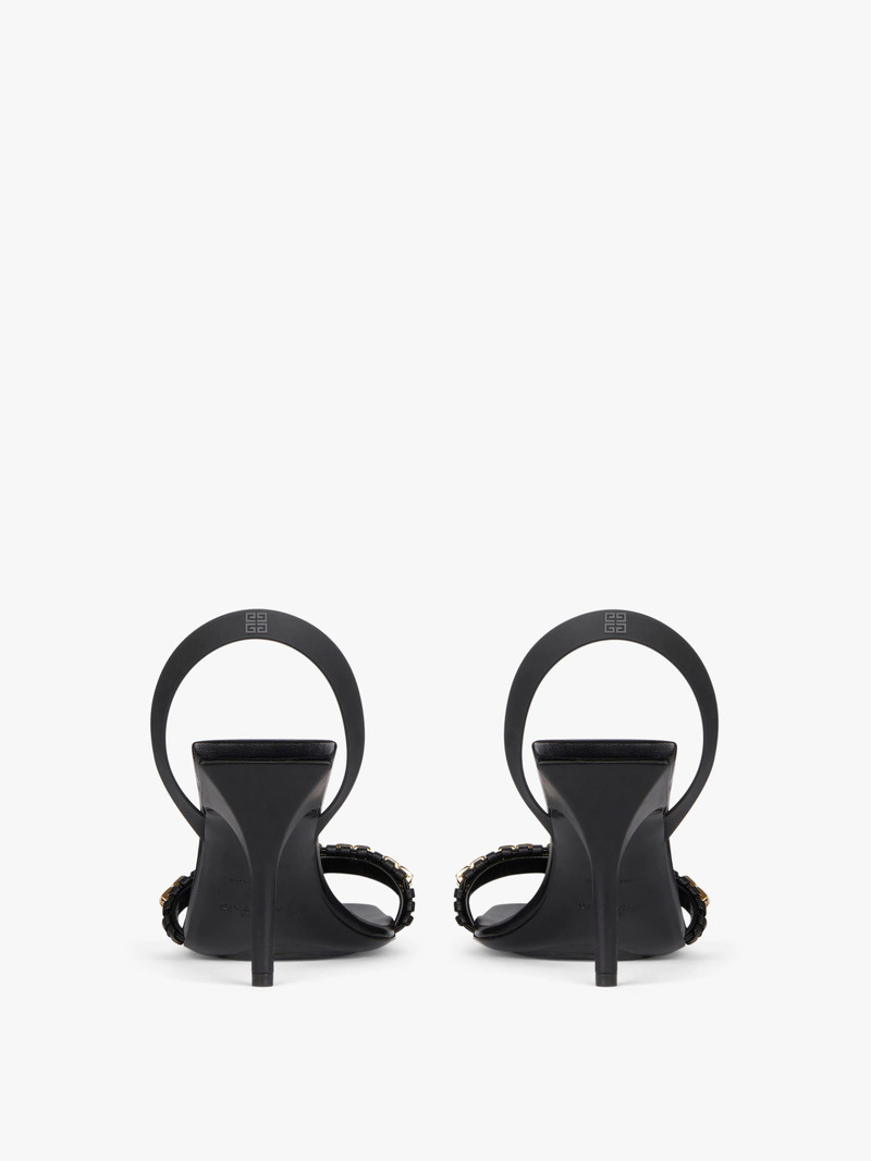 G WOVEN SANDALS IN BRAIDED LEATHER WITH CHAIN 7