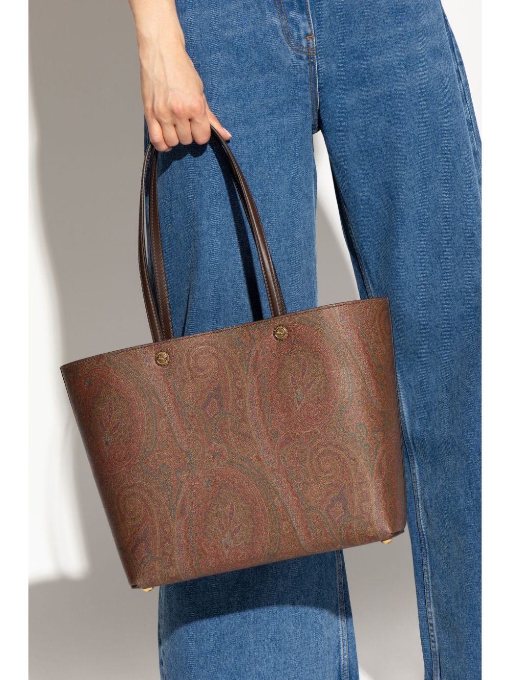 large Paisley jacquard shopper tote bag - 2