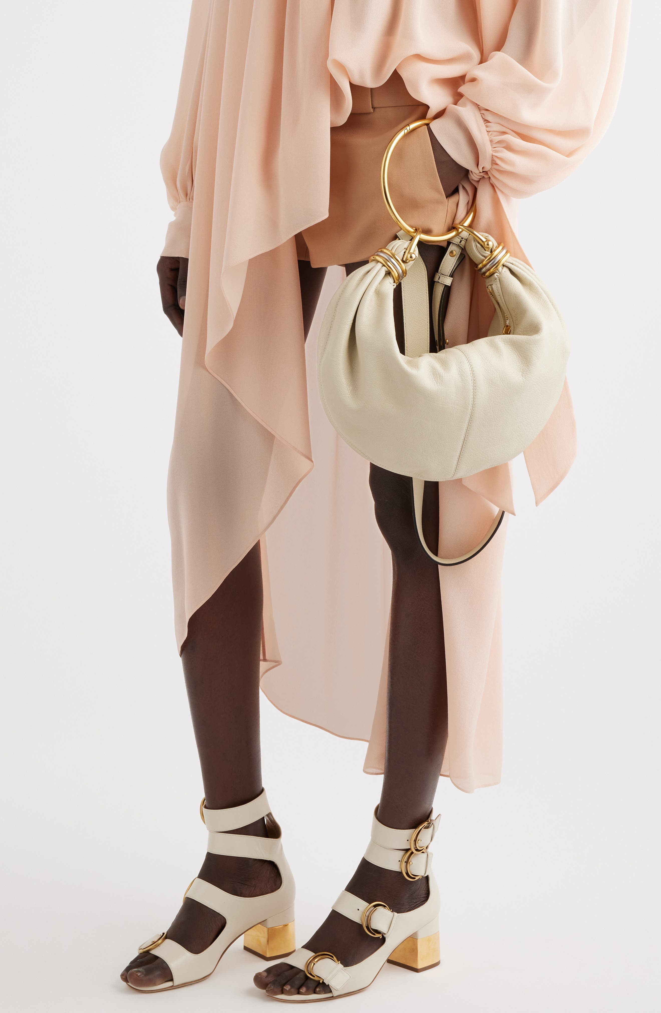 Chloé Small Bracelet Hobo Bag in Beige at Nordstrom - 2