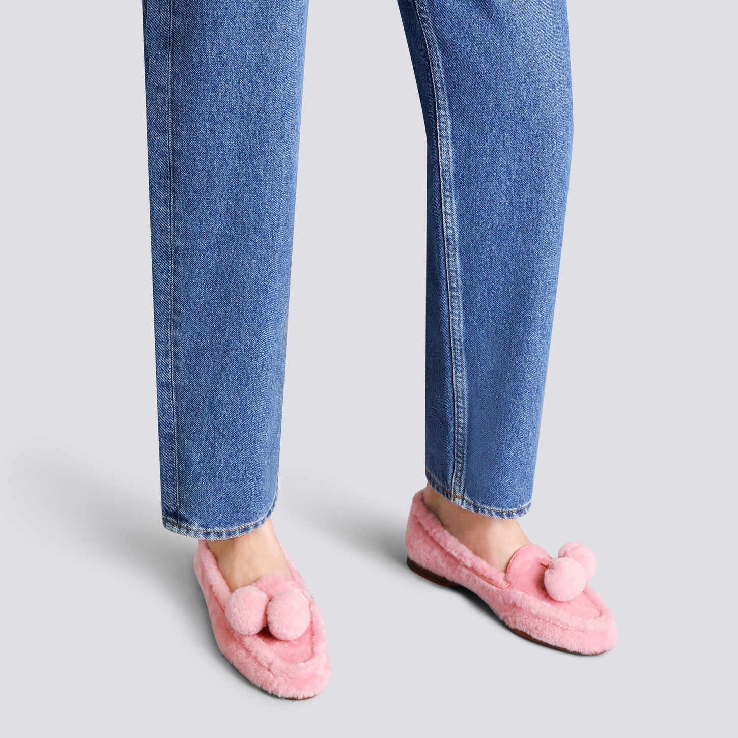 Women's pink fur Andrea loafer - 2