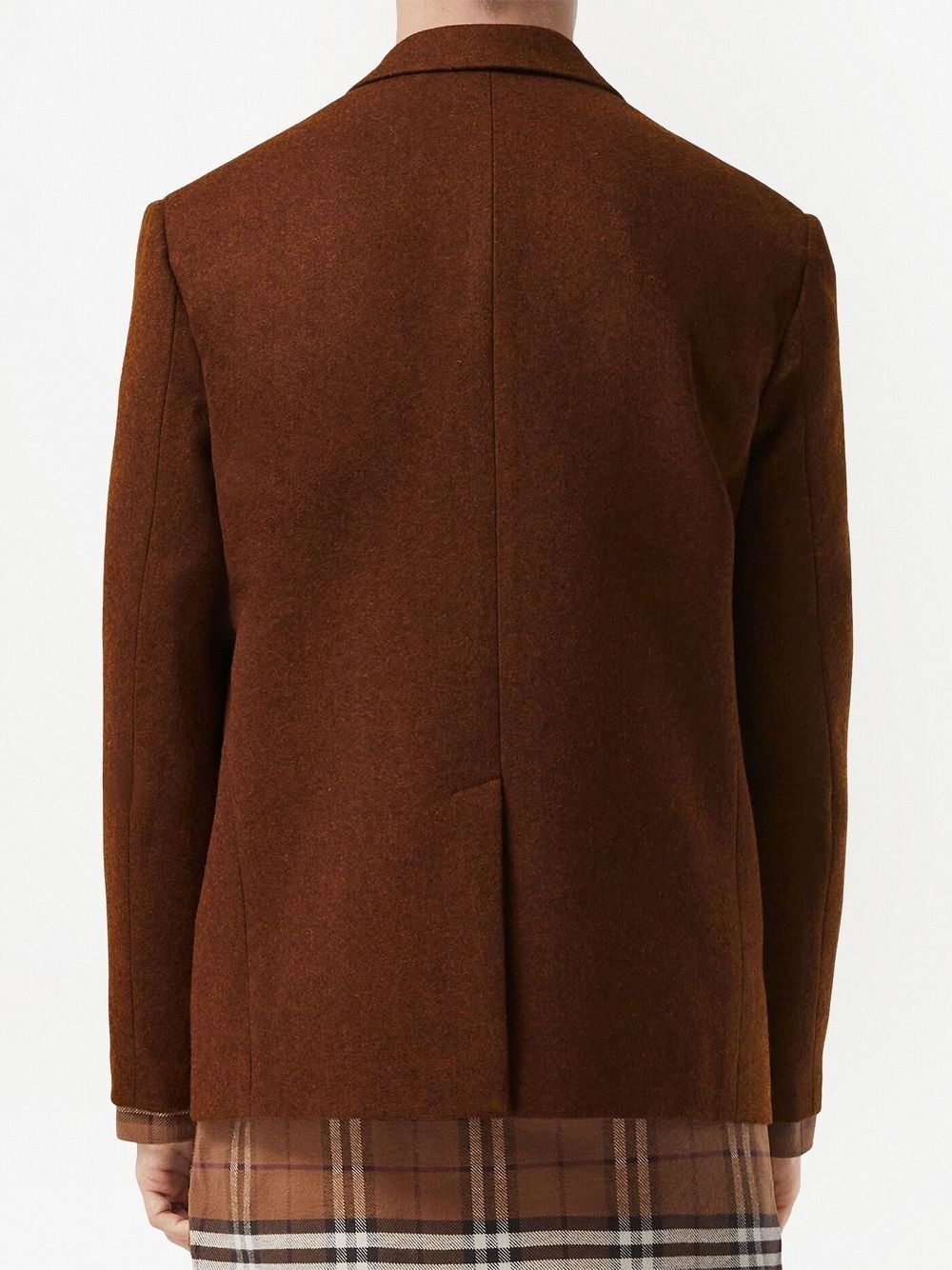 check-detail tailored blazer - 4