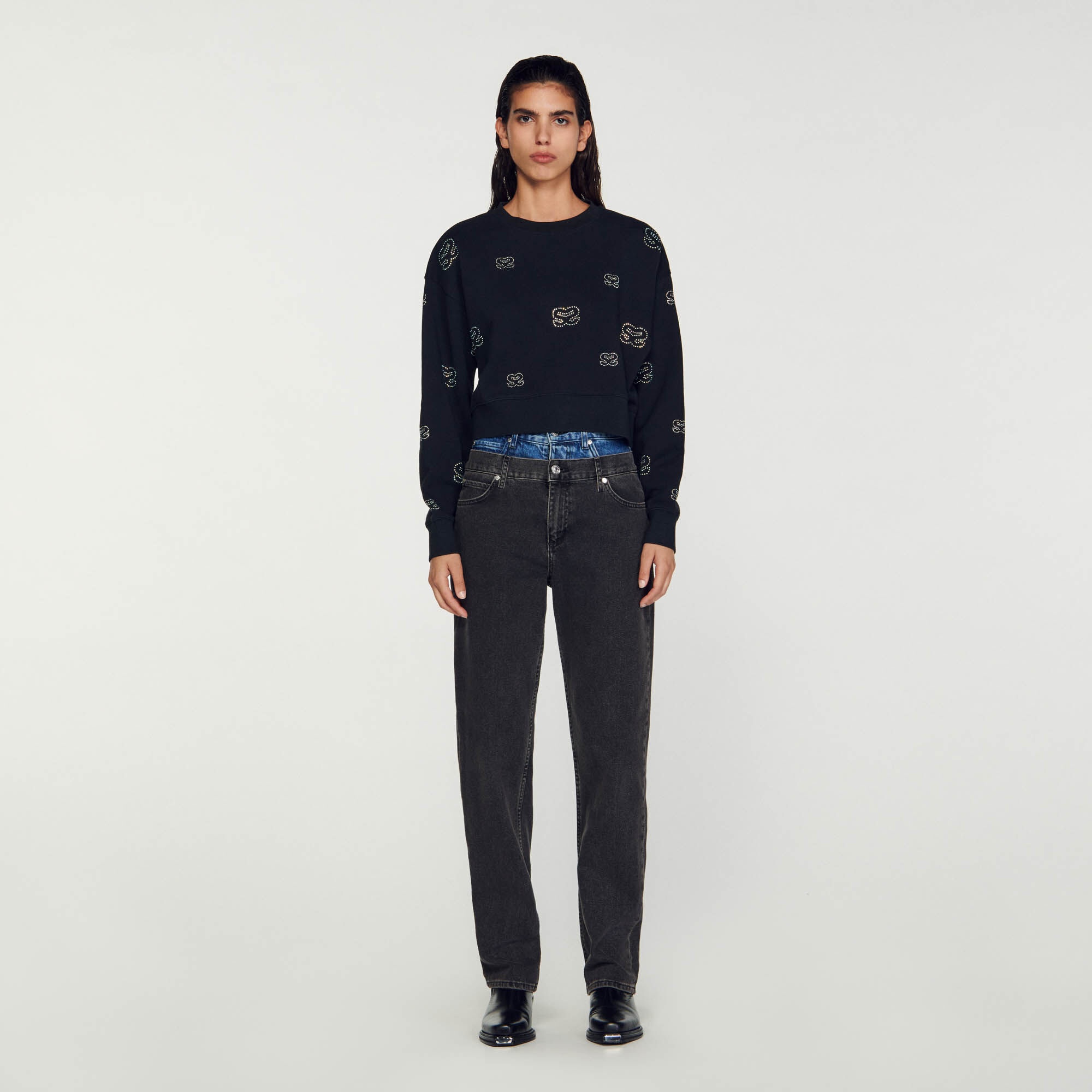 CROPPED DOUBLE S SWEATSHIRT - 3