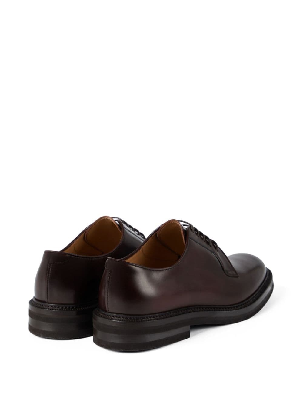 almond-toe leather oxford shoes - 4