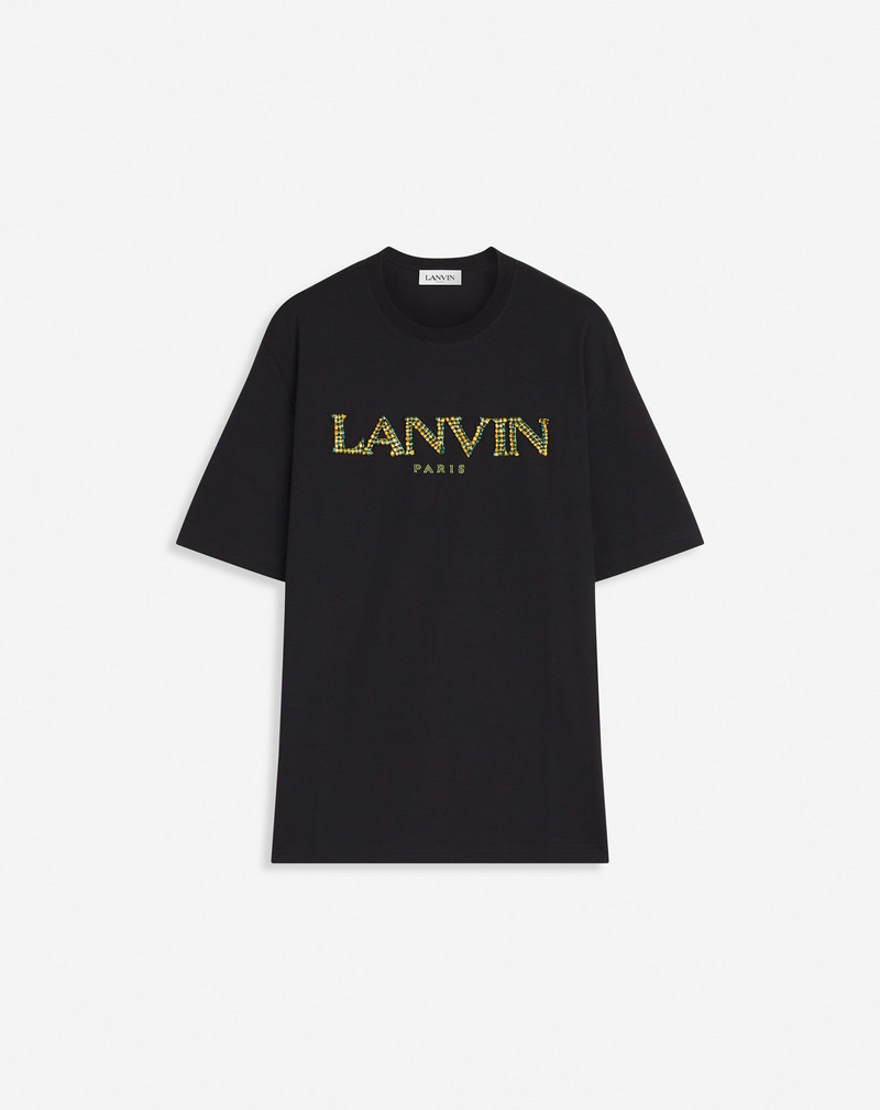 CLASSIC T-SHIRT WITH RAFFIA LANVIN PARIS EMBROIDERY 1