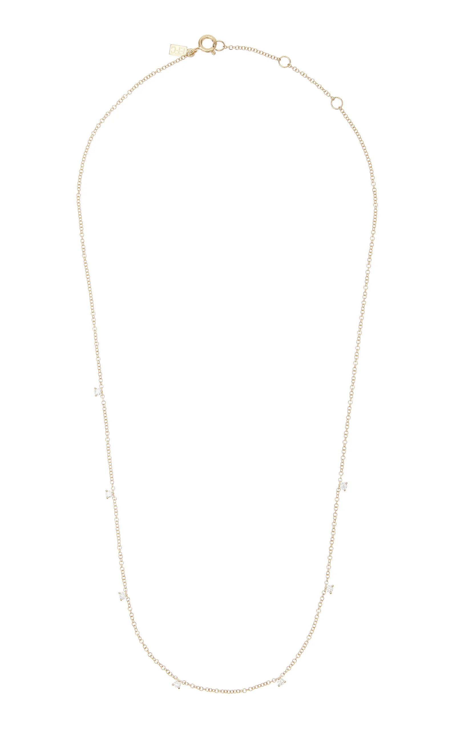 14K Gold Diamond Necklace gold - 1