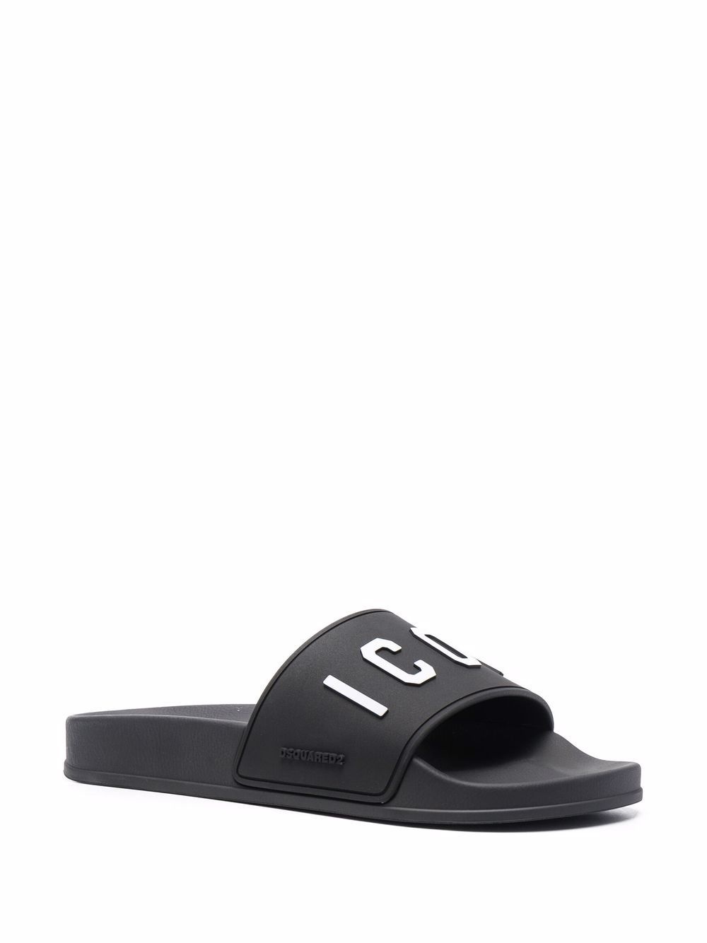 Icon-print slip-on slides - 2