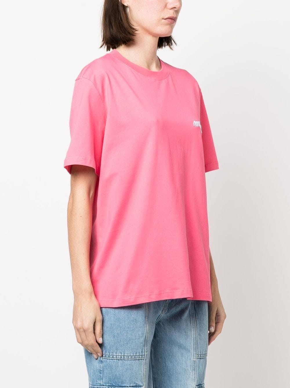 logo-embroidered short-sleeve T-shirt - 3