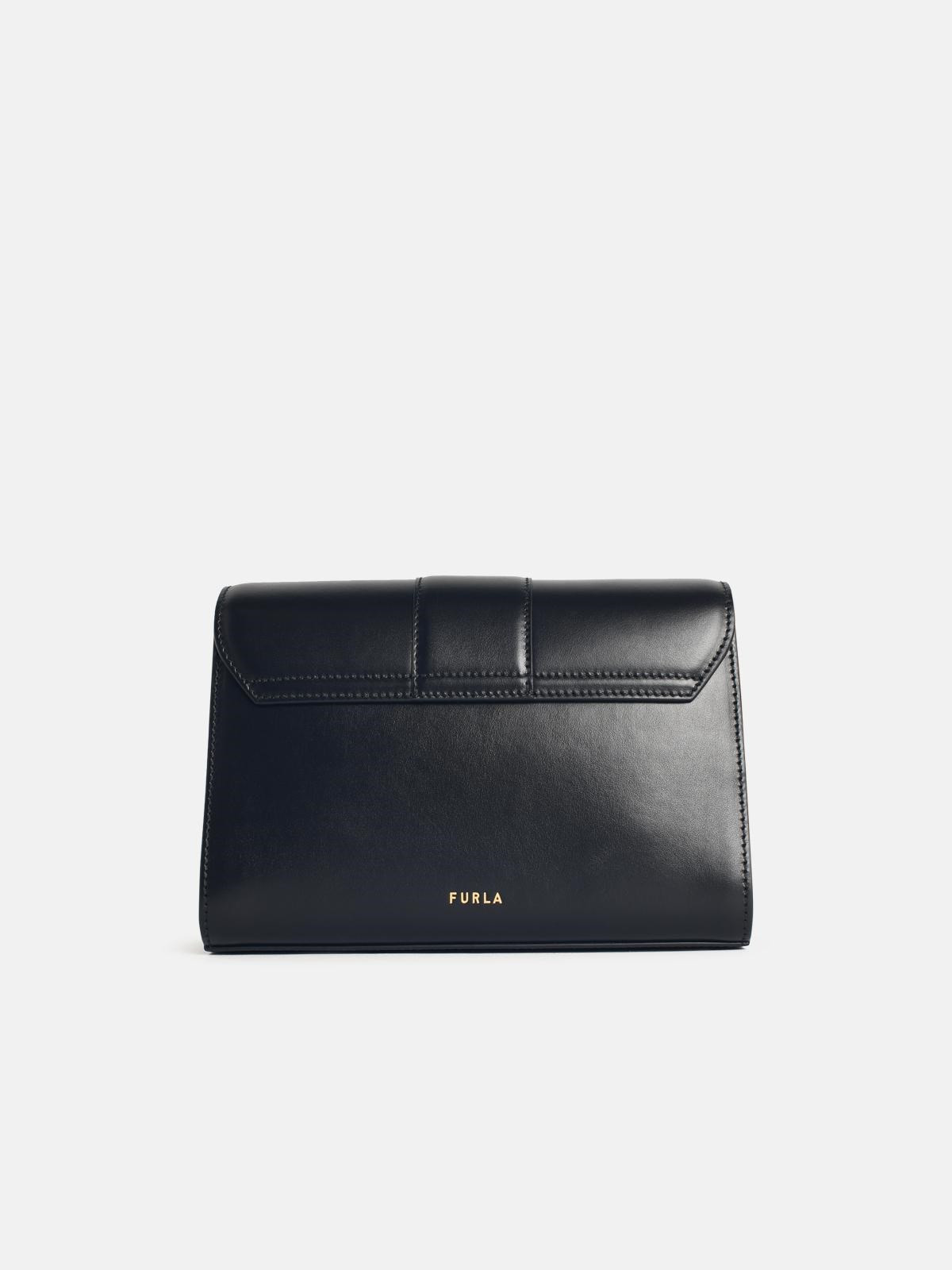 'URBAN S' BLACK LEATHER CROSSBODY BAG - 3