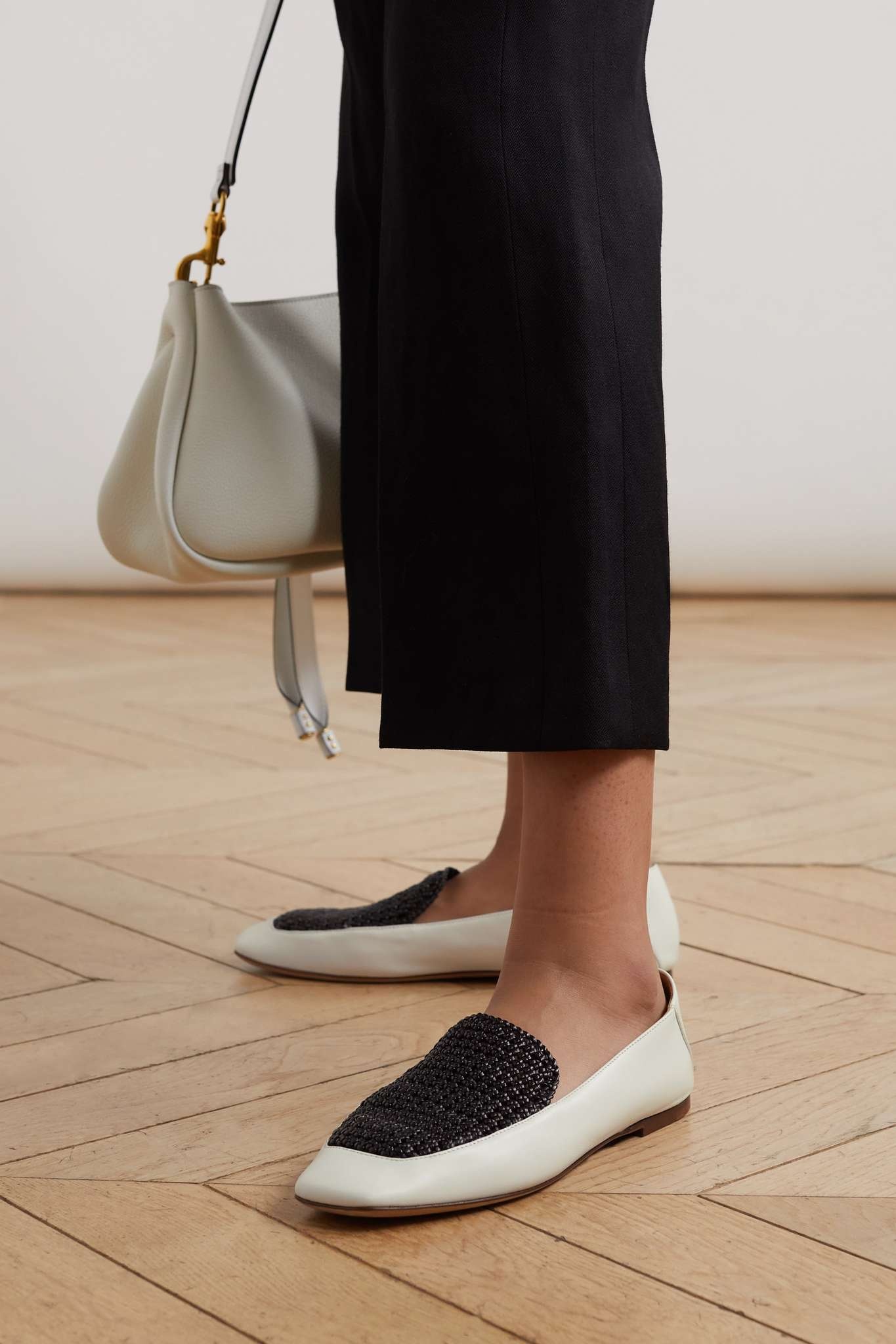 Olene two-tone leather loafers - 2